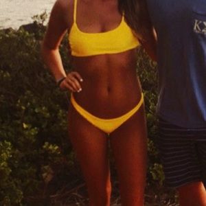 Yellow bathing suit